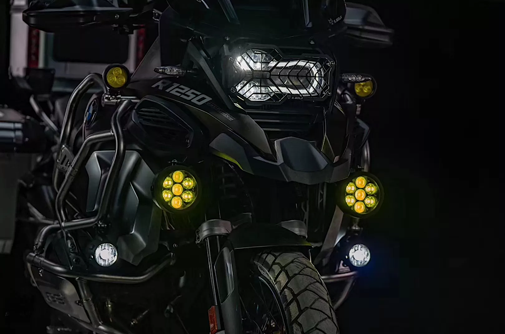 Auxiliary lights for motorcycles