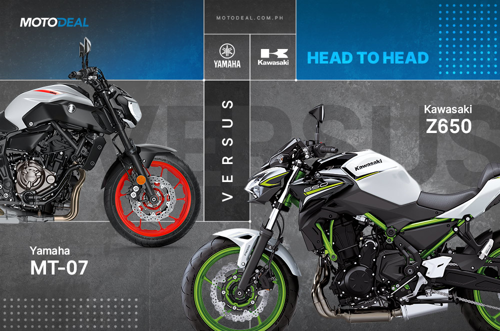 Yamaha MT-07 versus Kawasaki Z650 - Head | MotoDeal